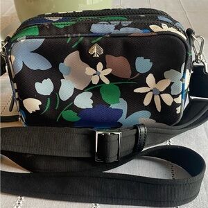 Kate Spade Floral Black Crossbody Bag